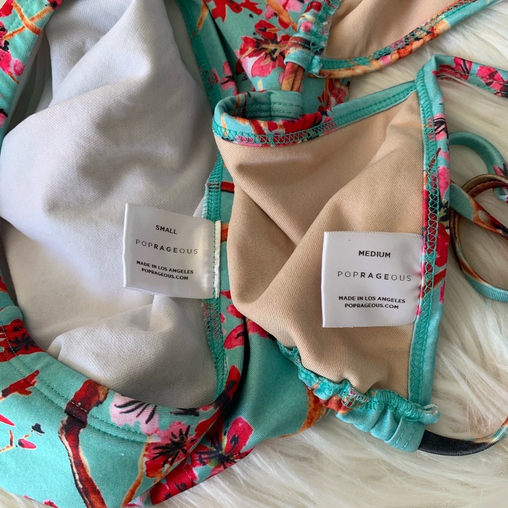 NWOT! Poprageous AZ Iced Tea High-Waist Bikini Set - Picture 6 of 8